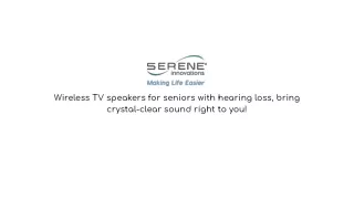 Wireless TV Speakers for Seniors with Hearing Loss