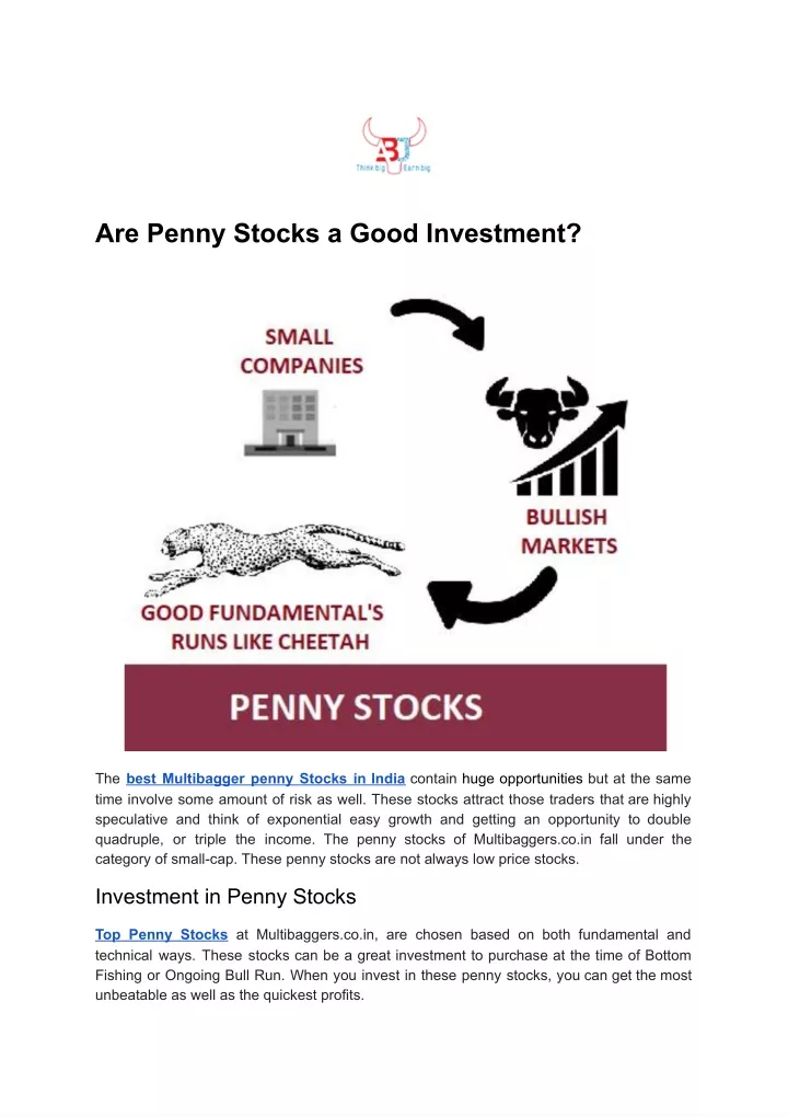 are penny stocks a good investment