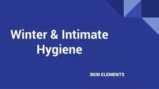 Winter and Intimate Hygiene