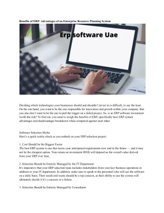 benefits of erp advantages of an enterprise