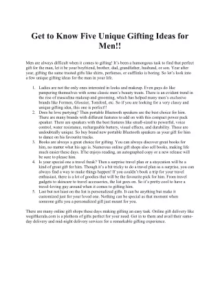 Best Gifting Ideas For Men blog