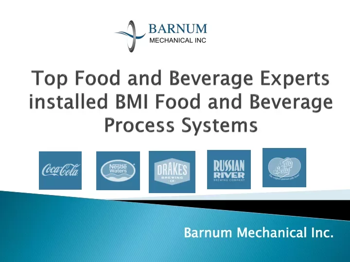 top food and beverage experts installed bmi food and beverage process systems