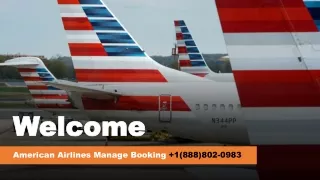 1(888)802-0983 American airlines manage bookings