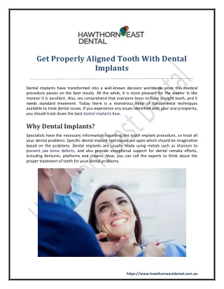 Get Properly Aligned Tooth With Dental Implants-converted