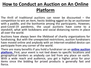 Article Charity Auctions Today online auction platform