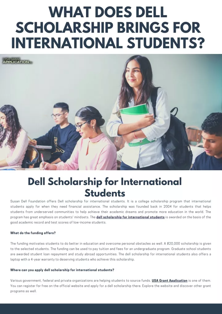 what does dell scholarship brings