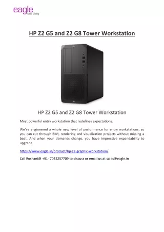 HP Z2 G5 and Z2 G8 Tower Workstation-converted