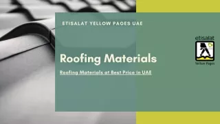 Roofing Materials at Best Price in UAE