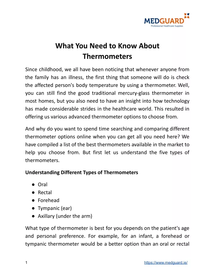 what you need to know about thermometers