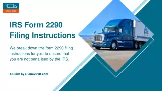 IRS Form 2290 Filing Instructions
