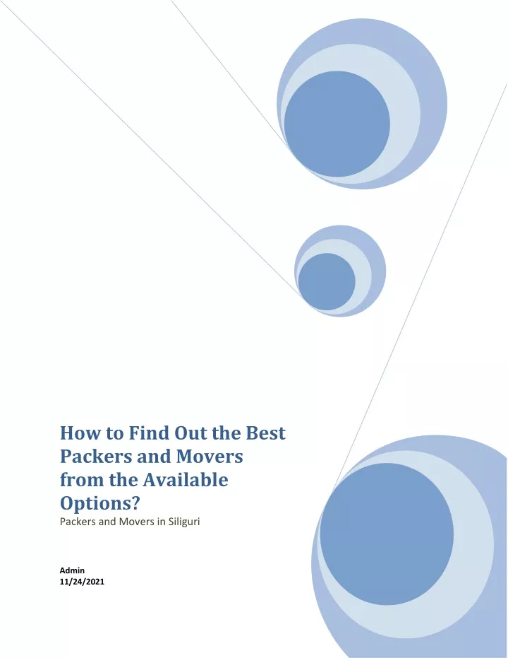 how to find out the best packers and movers from