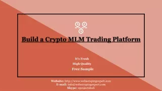 build a crypto mlm trading platform