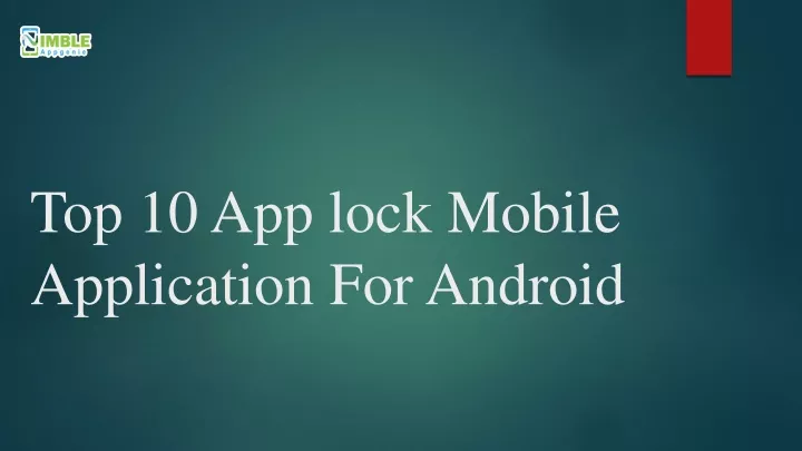 top 10 app lock mobile application for android