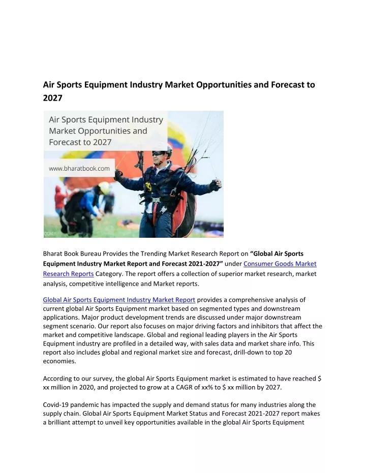 air sports equipment industry market