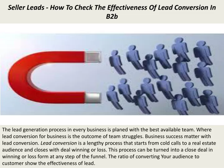 seller leads how to check the effectiveness of lead conversion in b2b