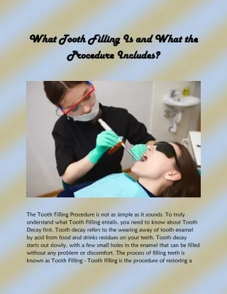 what tooth filling is and what the what tooth
