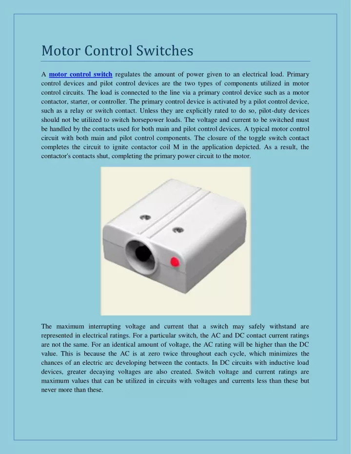 motor control switches