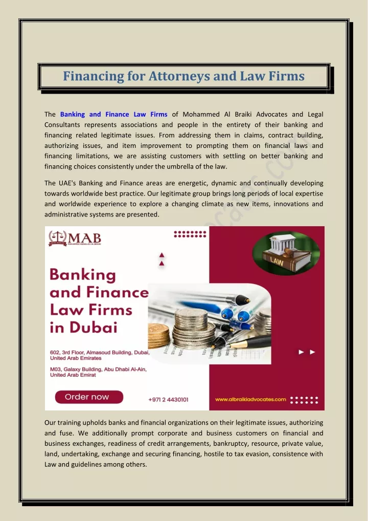 financing for attorneys and law firms