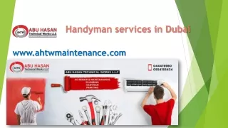 Handyman services in Dubai by Abu Hasan Technical Work LLC