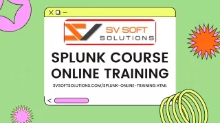 splunk training ppt sv soft solutions pdf