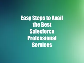 easy steps to avail the best salesforce