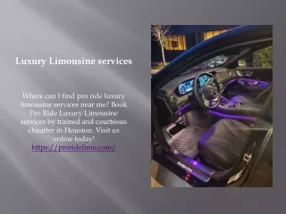 Luxury Limousine services