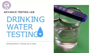 Drinking Water Testing Lab in India