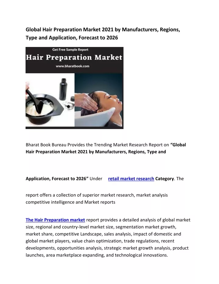 global hair preparation market 2021