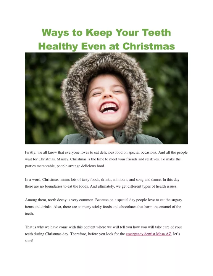 ways to keep your teeth healthy even at christmas