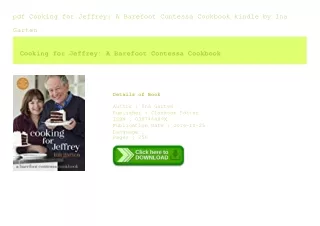 pdf Cooking for Jeffrey A Barefoot Contessa Cookbook kindle by Ina Garten