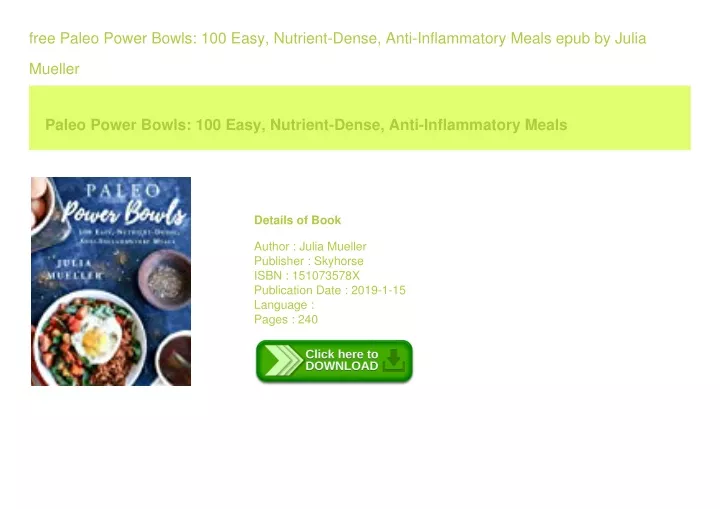 free paleo power bowls 100 easy nutrient dense
