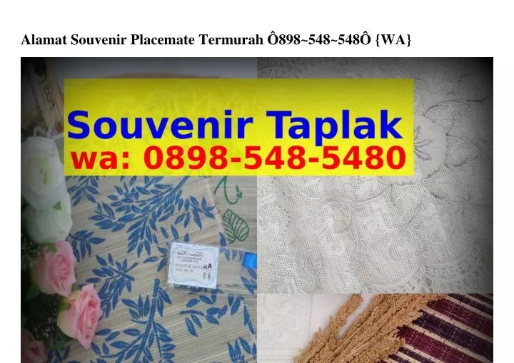alamat souvenir placemate termurah 898 548 548 wa