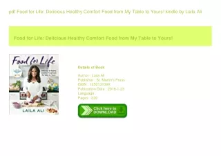 pdf Food for Life Delicious  Healthy Comfort Food from My Table to Yours! ki
