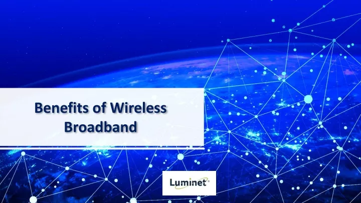 benefits of wireless broadband