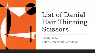 List of Danial Hair Thinning Scissors