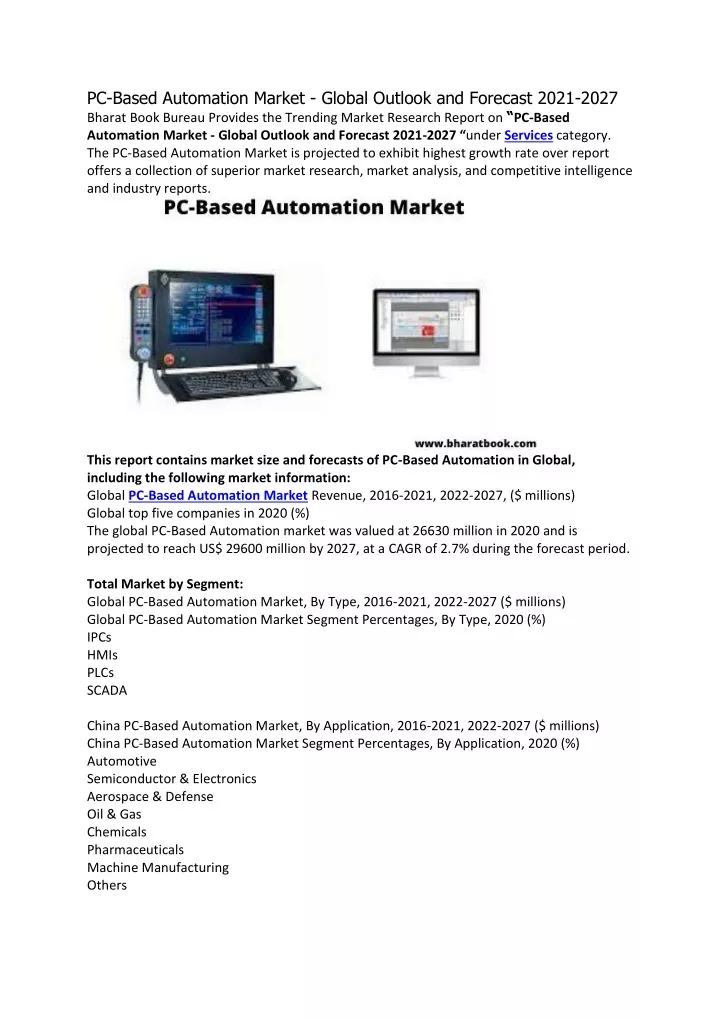 pc based automation market global outlook
