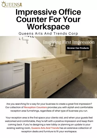 Impressive Office Counter For Your Workspace