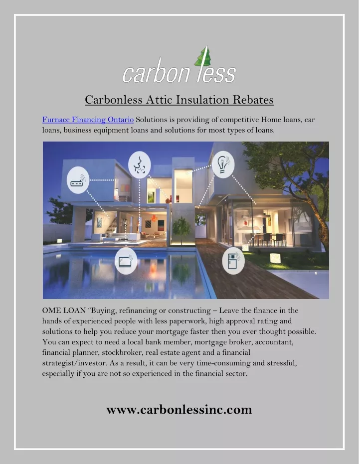 carbonless attic insulation rebates