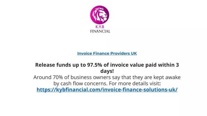 invoice finance providers uk release funds