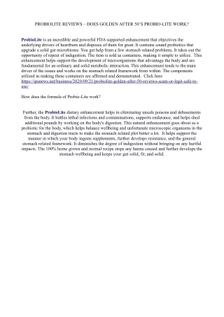 probiolite reviews does golden after 50 s probio