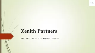 Best Fund Raising Companies in UK - Zenith Partners