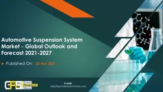 Automotive Suspension System Market - Global Outlook and Forecast 2021-2027