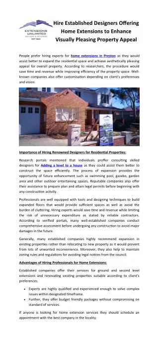 hire established designers offering home