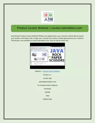 Product Locator Website Locator.talentdeers.com-converted