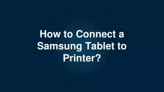 how to connect a samsung tablet to printer