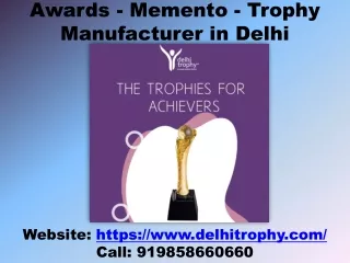 Awards - Memento - Trophy Manufacturer in Delhi