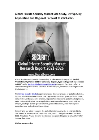global private security market size study by type