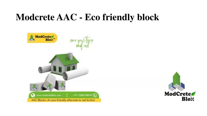 modcrete aac eco friendly block