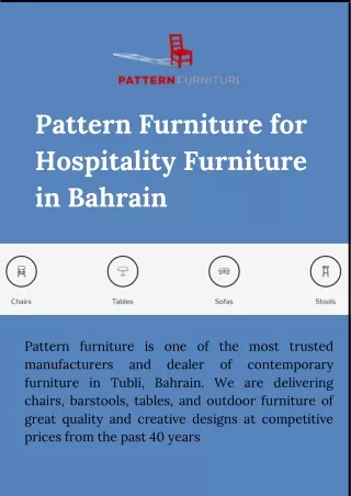 Pattern Furniture for Hospitality Furniture in Bahrain