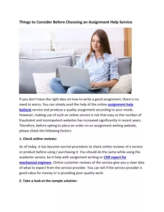 Things to Consider Before Choosing an Assignment Help Service-converted